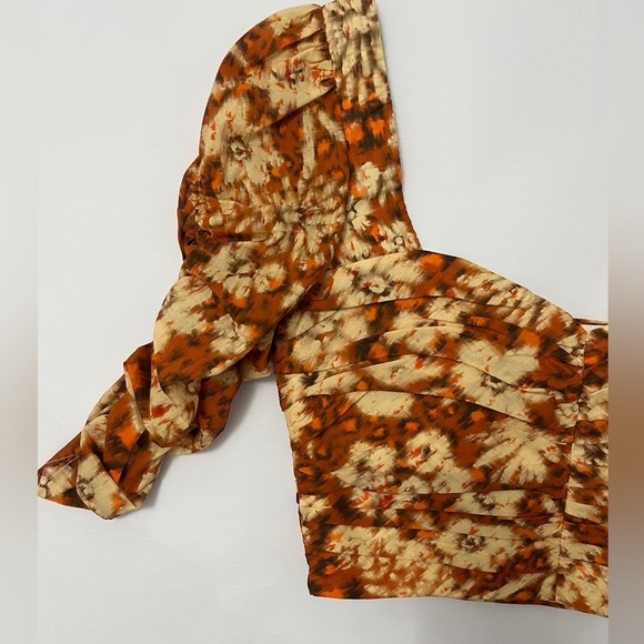 Gorgeous ZARA brand new autumn floral crop top-  size X- Small - Picture 2 of 7